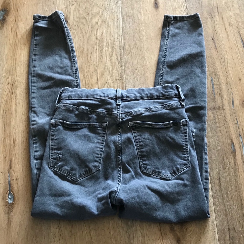 Topshop Moto Jamie Grey Jeans - Picture 3 of 6